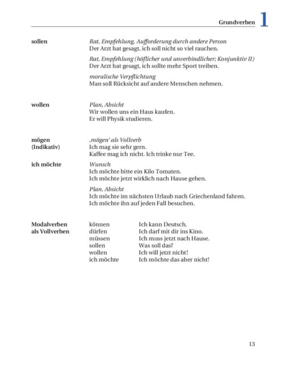 Grundstufen-Grammatik für Deutsch als Fremdsprache. Grammatik mit integriertem Lösungsschlüssel