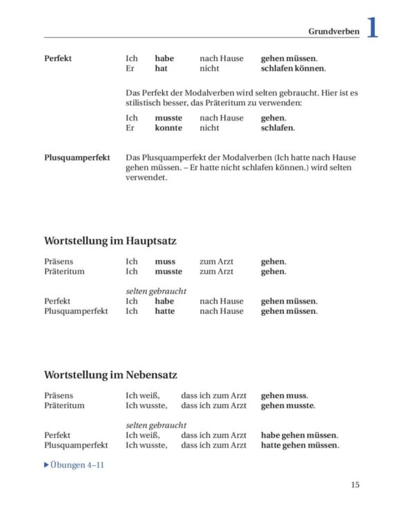 Grundstufen-Grammatik für Deutsch als Fremdsprache. Grammatik mit integriertem Lösungsschlüssel