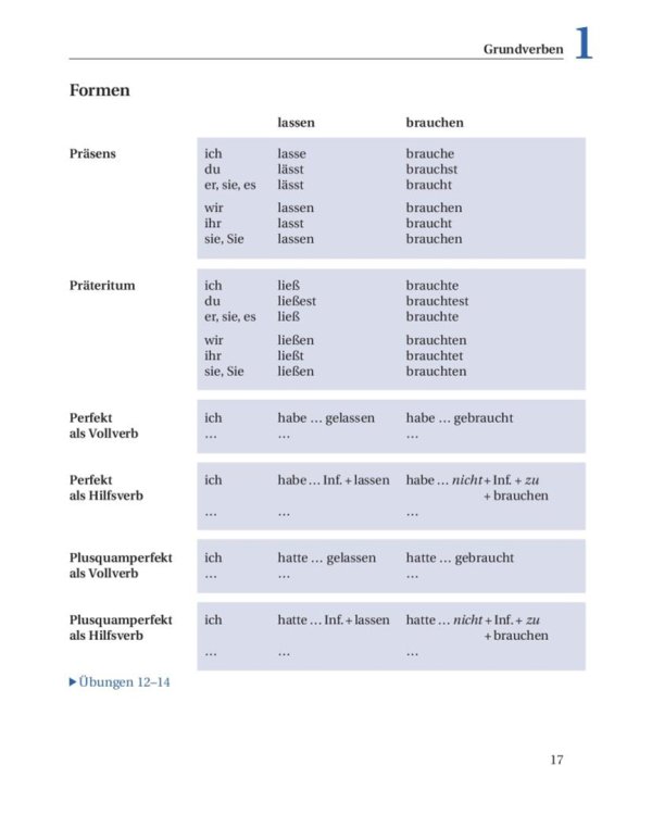 Grundstufen-Grammatik für Deutsch als Fremdsprache. Grammatik mit integriertem Lösungsschlüssel