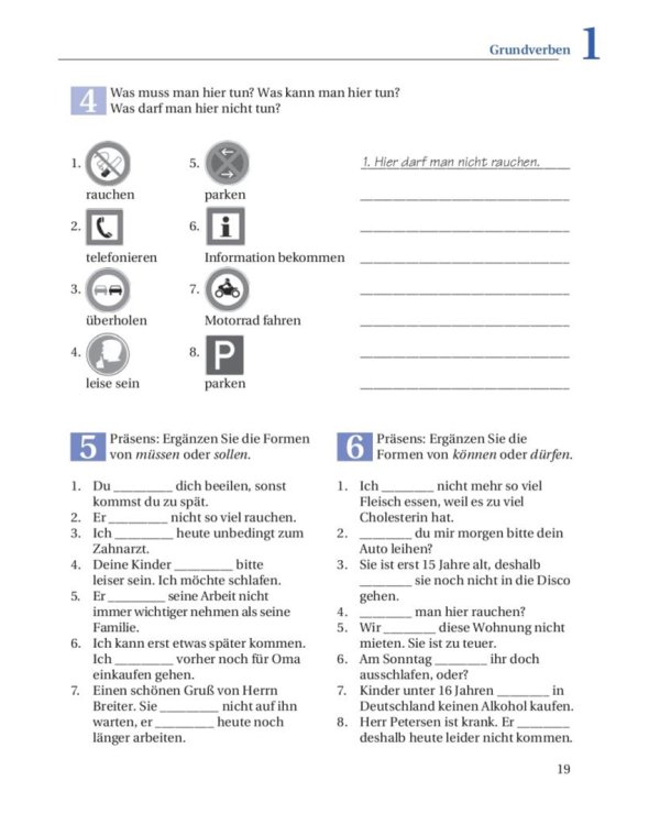 Grundstufen-Grammatik für Deutsch als Fremdsprache. Grammatik mit integriertem Lösungsschlüssel