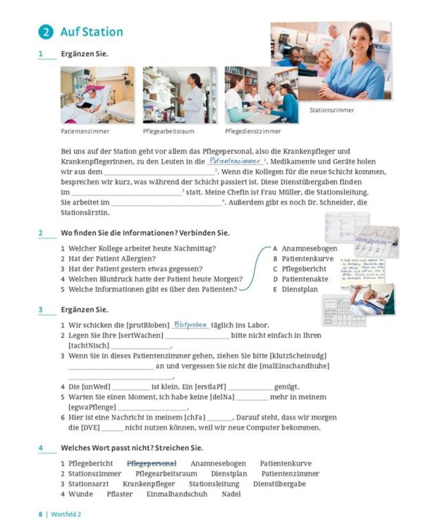 Im Beruf Neu. Fachwortschatztrainer Pflege. Deutsch als Fremd- und Zweitsprache