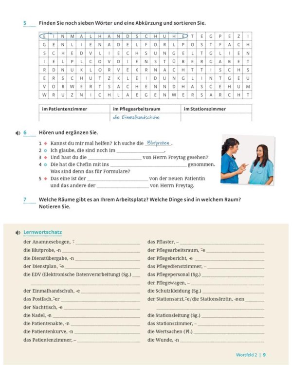 Im Beruf Neu. Fachwortschatztrainer Pflege. Deutsch als Fremd- und Zweitsprache