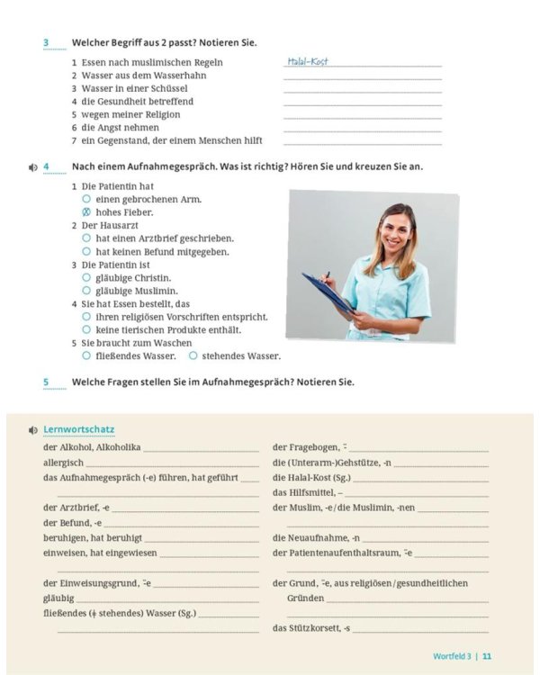 Im Beruf Neu. Fachwortschatztrainer Pflege. Deutsch als Fremd- und Zweitsprache