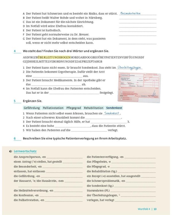 Im Beruf Neu. Fachwortschatztrainer Pflege. Deutsch als Fremd- und Zweitsprache