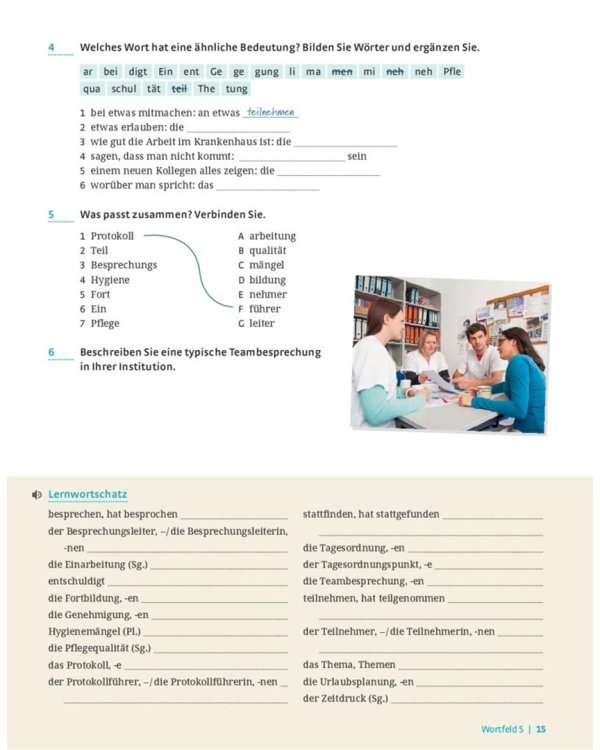 Im Beruf Neu. Fachwortschatztrainer Pflege. Deutsch als Fremd- und Zweitsprache