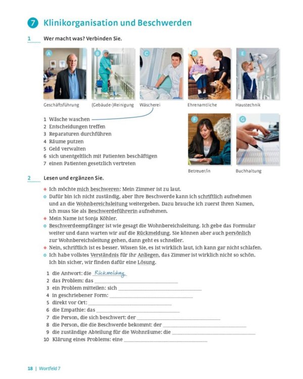 Im Beruf Neu. Fachwortschatztrainer Pflege. Deutsch als Fremd- und Zweitsprache