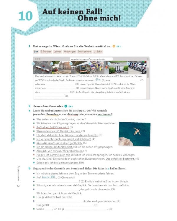 Momente A2.1. Arbeitsbuch plus interaktive Version. Deutsch als Fremdsprache