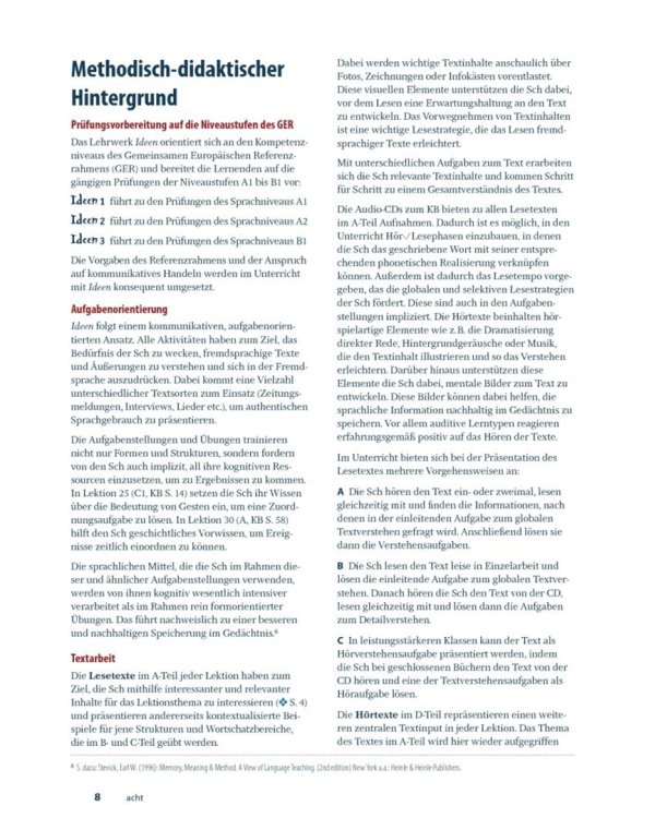 Ideen 3. Lehrerhandbuch. Deutsch als Fremdsprache
