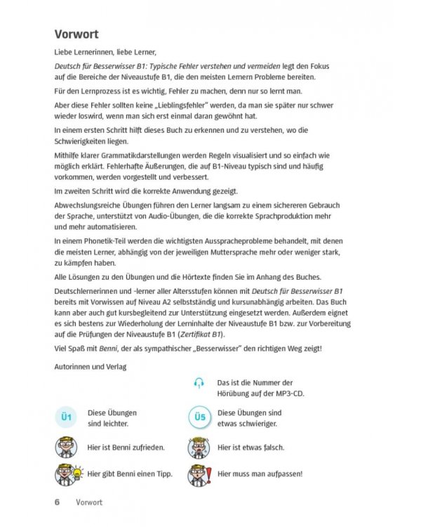 Deutsch für Besserwisser B1. Buch mit MP3-CD. Typische Fehler verstehen und vermeiden