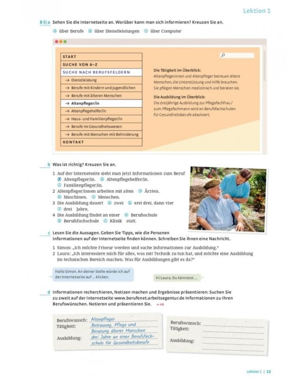 Im Berufssprachkurs B1. Kurs- und Arbeitsbuch plus interaktive Version. Deutsch als Zweitsprache