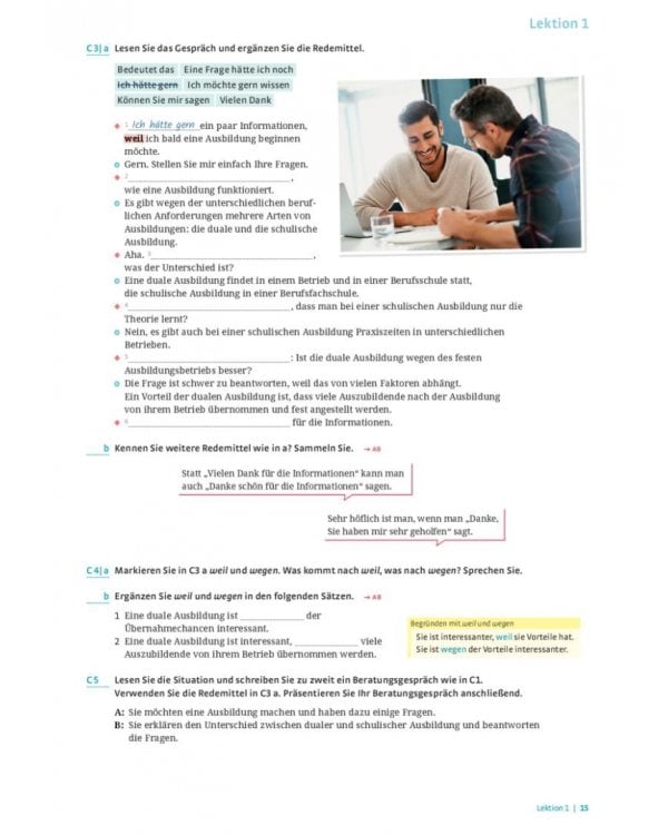 Im Berufssprachkurs B1. Kurs- und Arbeitsbuch plus interaktive Version. Deutsch als Zweitsprache