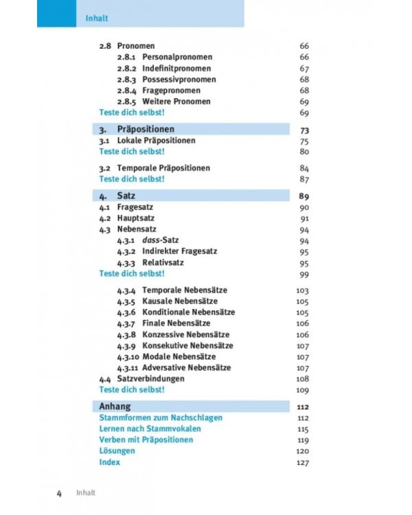 Kurzgrammatik Deutsch. Zum Nachschlagen und Üben