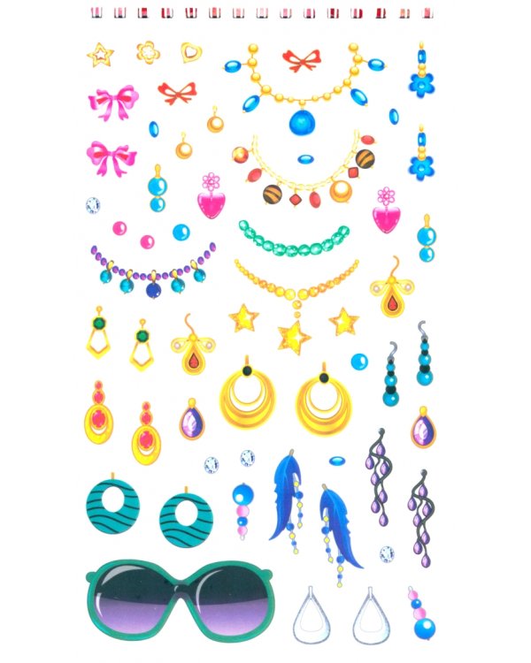 Книга с наклейками и трафаретами. Альбом визажиста