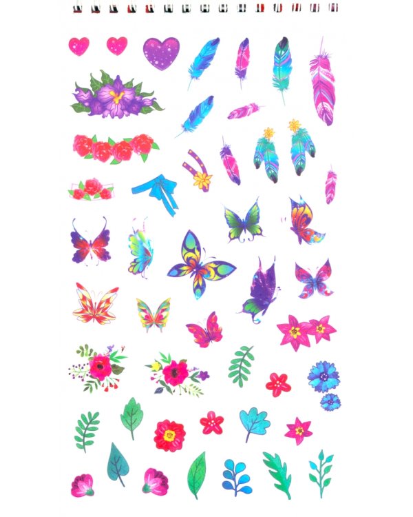 Книга с наклейками и трафаретами. Альбом дизайнера. Магия стиля