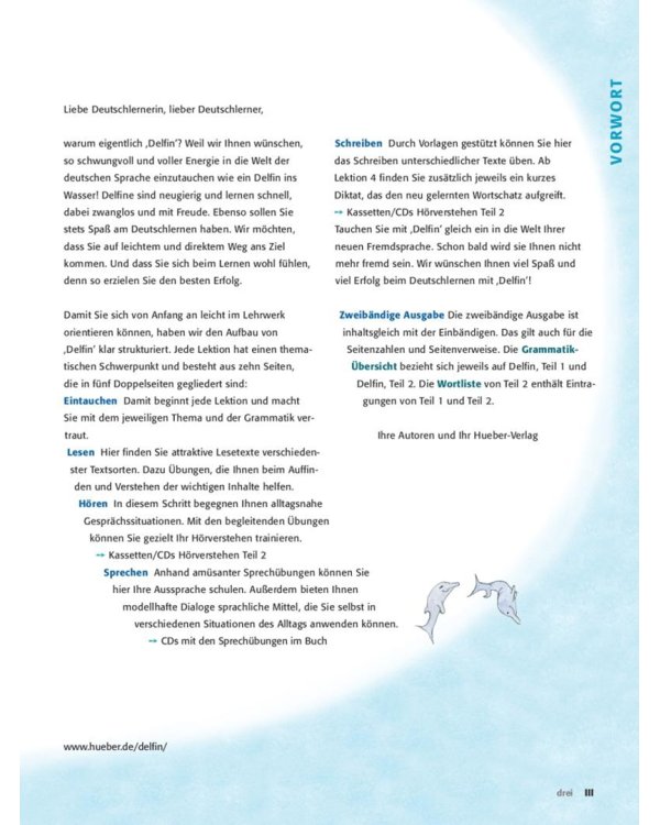 Delfin. Lehrbuch Teil 2 mit integrierter Audio-CD – Lektionen 11–20. Lehrwerk für Deutsch