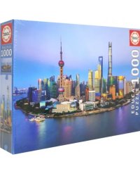Пазл-1000 Горизонт Шанхая на закате
