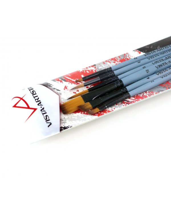 Набор кистей, синтетика, 6 штук