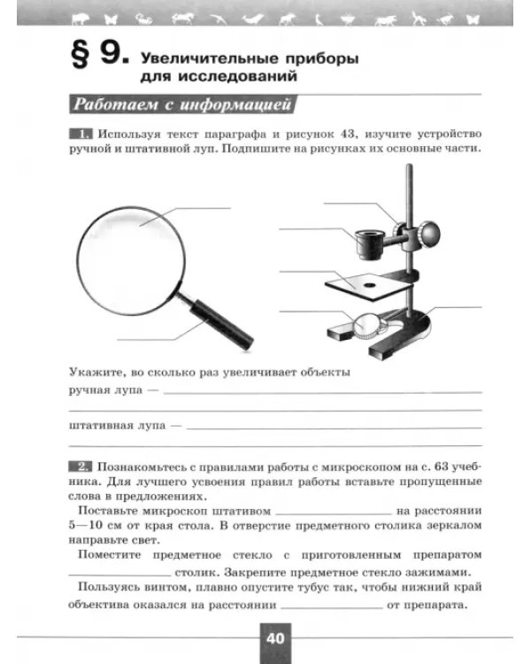 Биология. 5 класс. Рабочая тетрадь. Базовый уровень. ФГОС