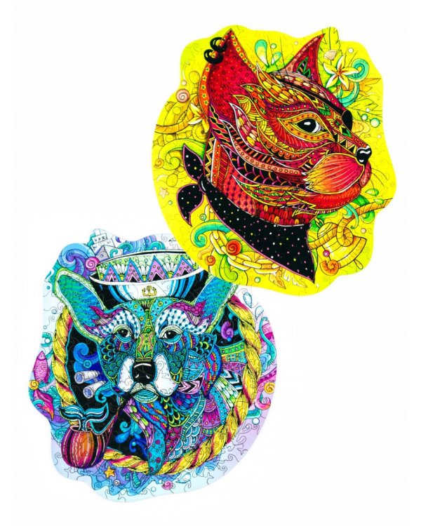 Деревянный двухсторонний пазл с двухслойной крышкой Пираты, 177 деталей