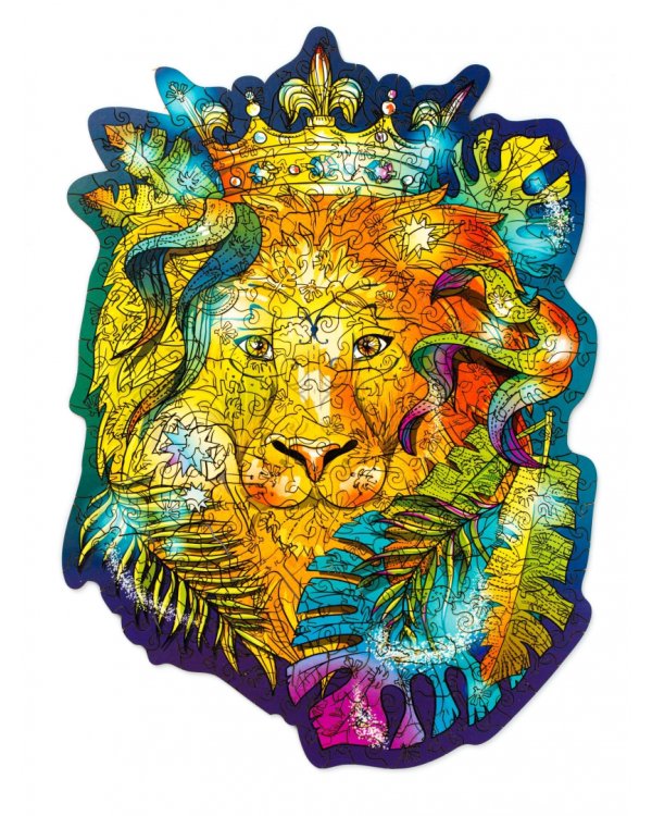 Деревянный пазл с двухслойной крышкой Король Лев, 180 деталей