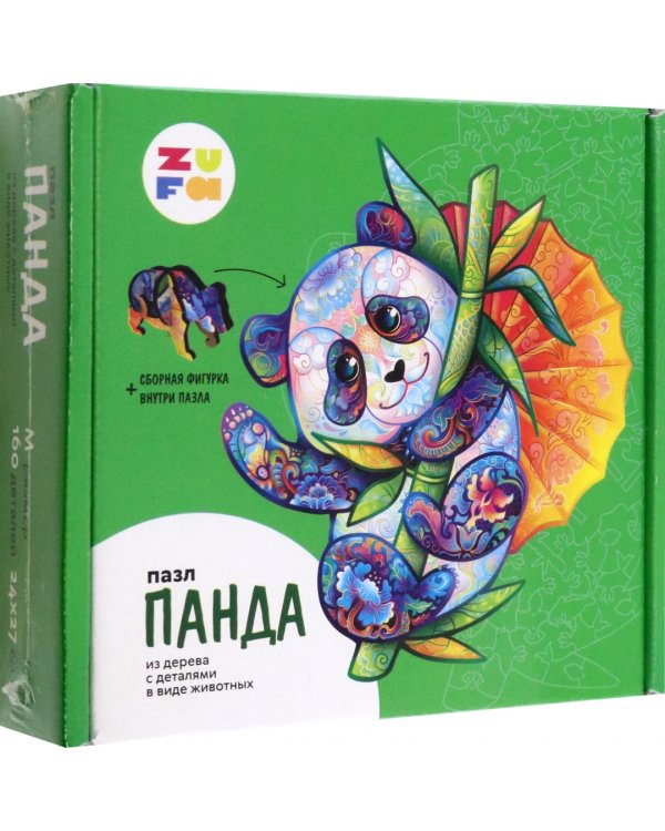 Пазл деревянный развивающий Панда, 160 деталей