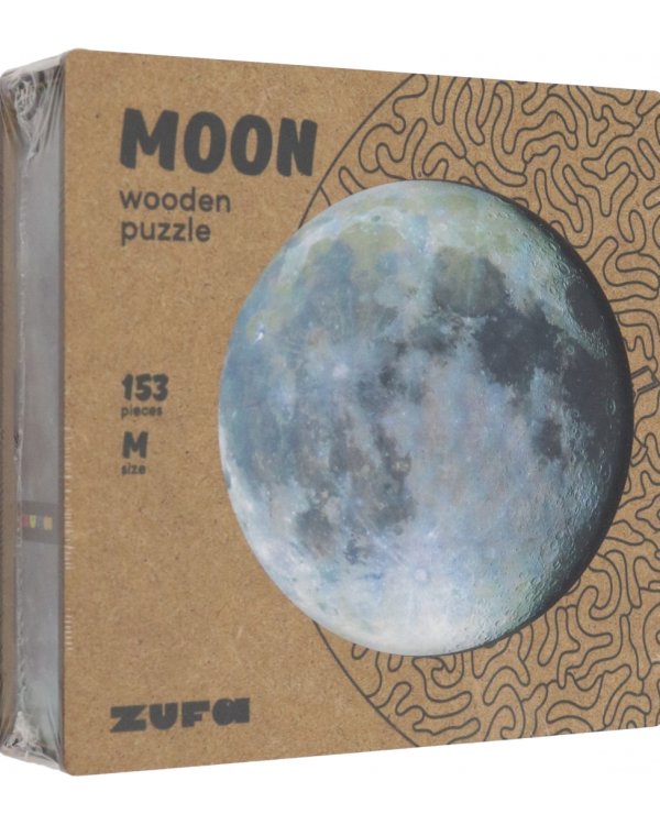 Деревянный пазл с двухслойной крышкой Луна, 153 детали