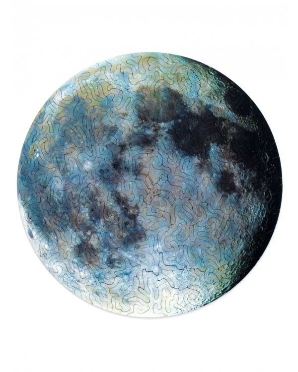 Деревянный пазл с двухслойной крышкой Луна, 153 детали