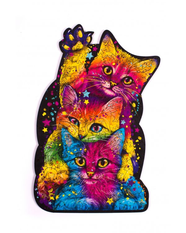 Пазл деревянный развивающий Котята, 164 детали