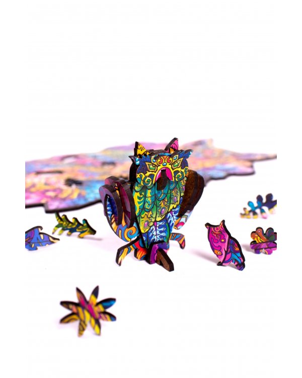 Пазл деревянный развивающий Сова, 170 деталей