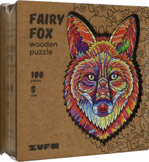 Деревянный пазл с двухслойной крышкой Сказочный Лис, 100 деталей