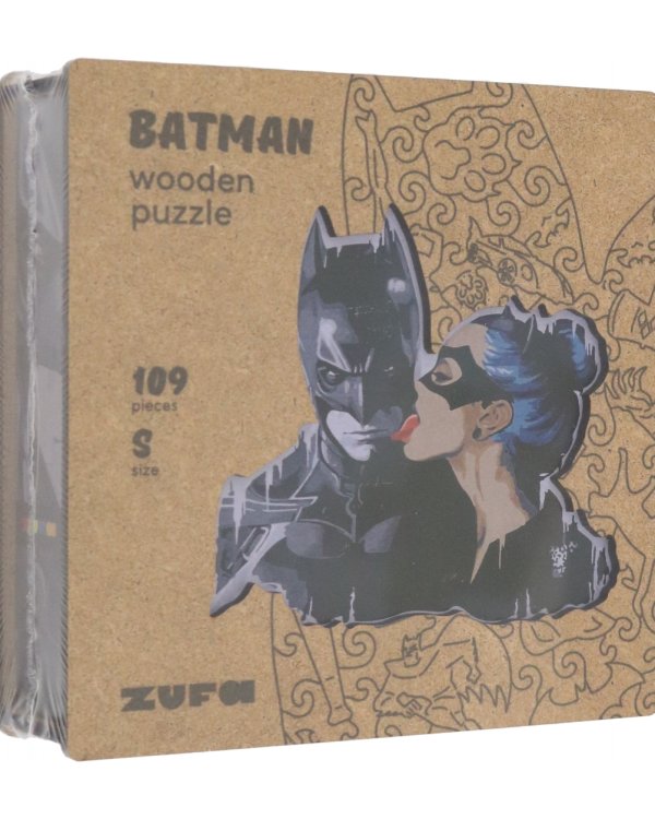 Деревянный пазл с двухслойной крышкой Бэтмен, 109 деталей