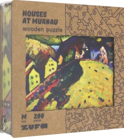 Деревянный пазл с двухслойной крышкой Дома в Мурнау, 200 деталей