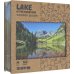 Деревянный пазл с двухслойной крышкой Озеро в горах, 162 детали
