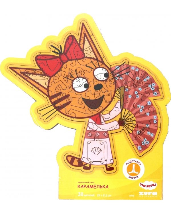 Деревянный фигурный пазл Карамелька, 38 деталей
