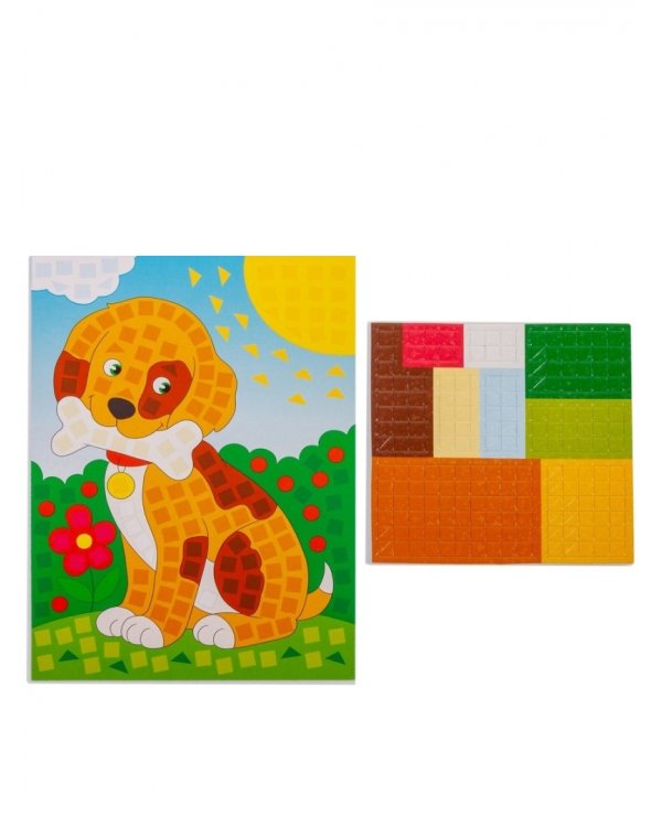 Разноцветная мозаика 3 в 1. Котенок. Осьминог. Щенок