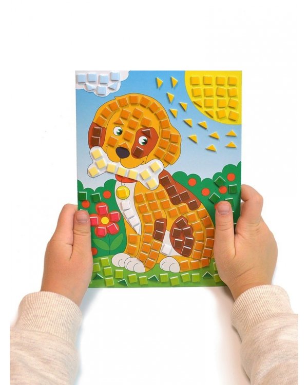 Разноцветная мозаика 3 в 1. Котенок. Осьминог. Щенок