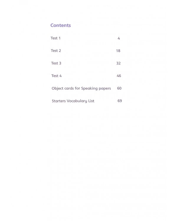 Cambridge English Qualifications Young Learners Practice Tests Pre A1 Starters Pack