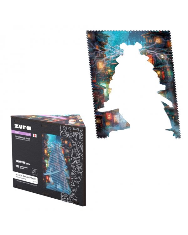 Деревянный фигурный пазл Cамурай, дополнение, 171 деталь