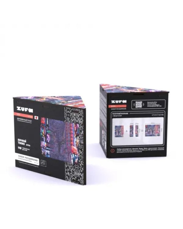 Деревянный фигурный пазл Ночной Токио, дополнение, 140 деталей