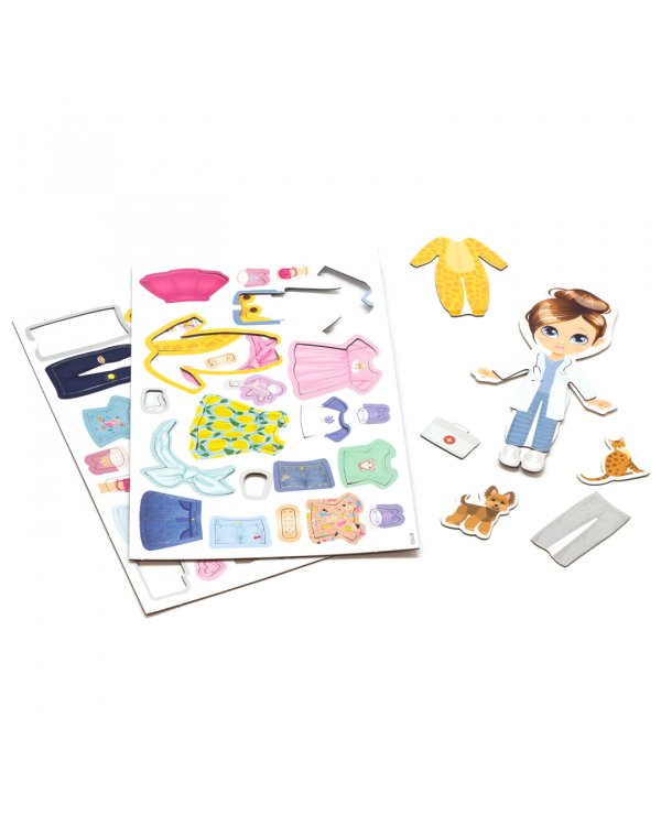 Магнитный набор Кукла ветеринар