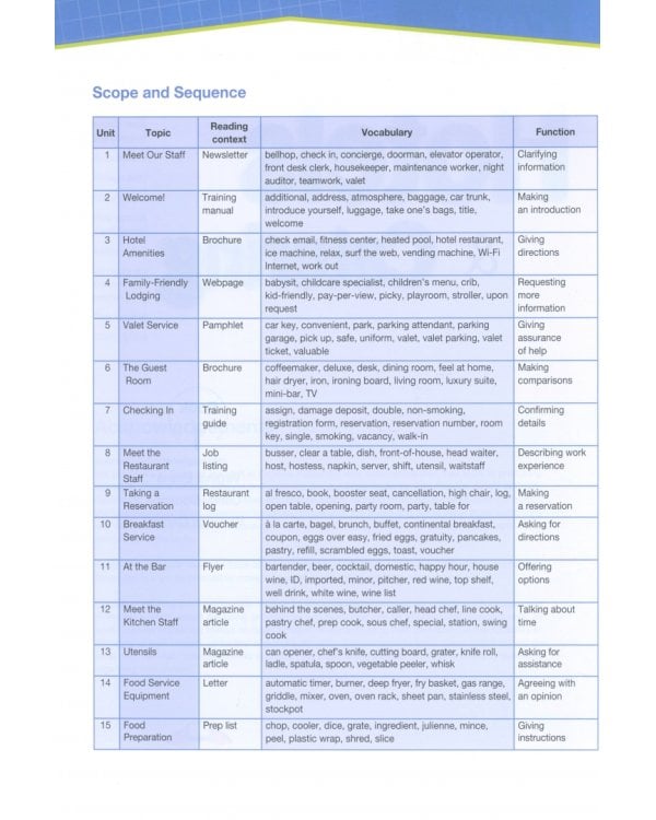 Hotels &amp; Catering. Student's Book