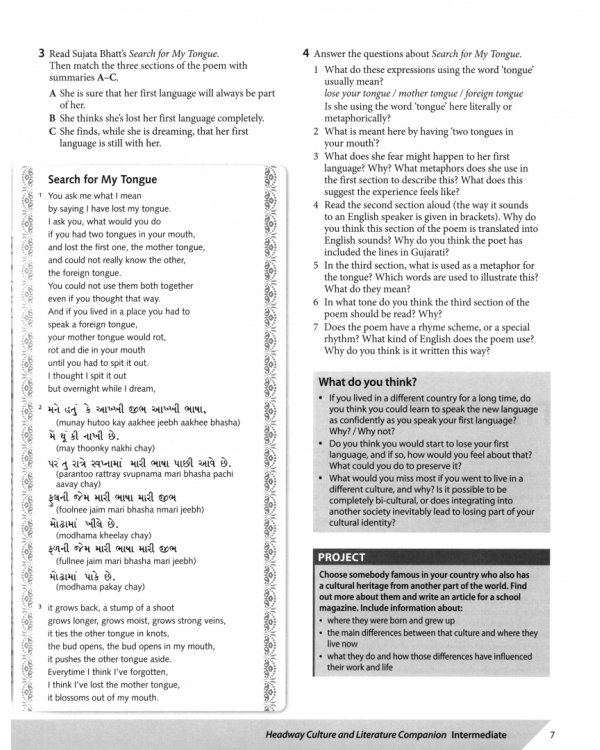 Headway. Fifth Edition. Intermediate. Culture and Literature Companion