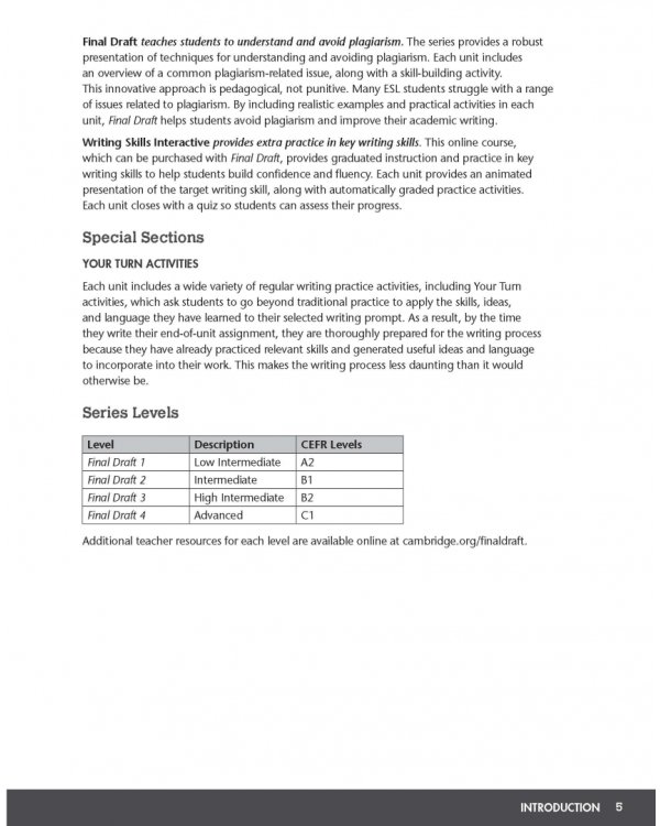 Final Draft. Level 1. Teacher's Manual