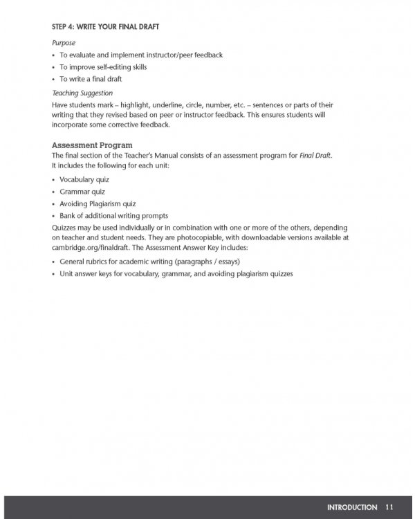 Final Draft. Level 1. Teacher's Manual