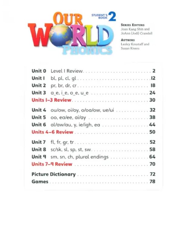 Our World 2. 2nd Edition. British English. Phonics Book