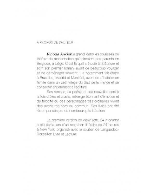 New York, 24h chrono. A2 + MP3