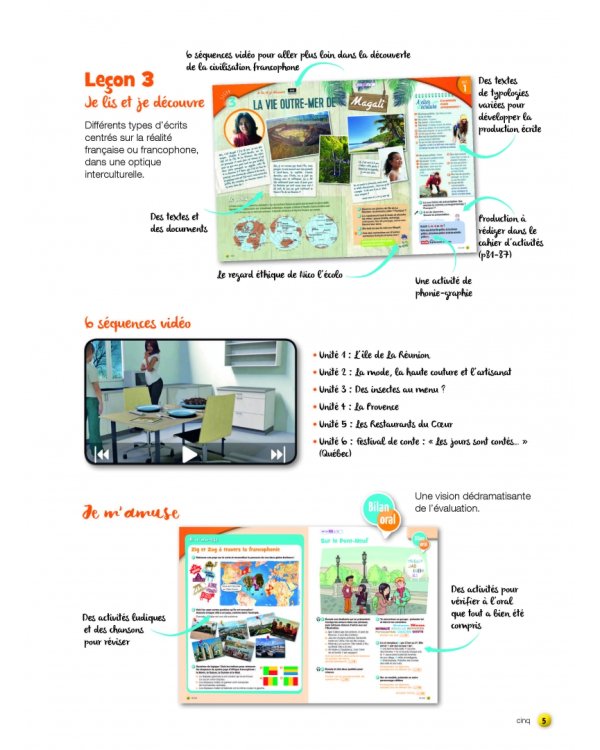 Décibel 3. A2.2. Livre de l'eleve+ CD mp3 + DVD