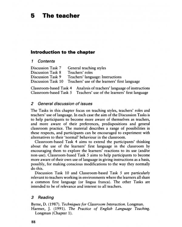 Tasks for Language Teachers. A Resource Book for Training and Development