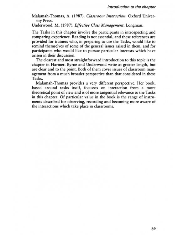 Tasks for Language Teachers. A Resource Book for Training and Development