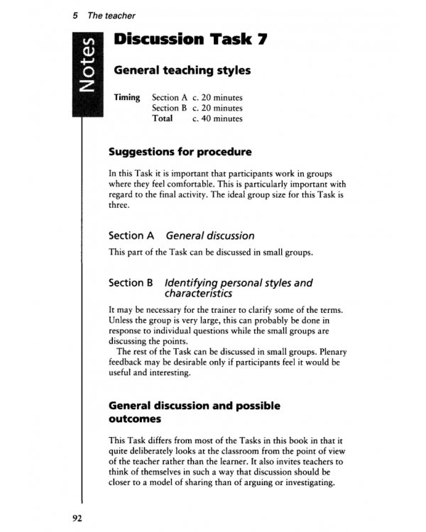 Tasks for Language Teachers. A Resource Book for Training and Development